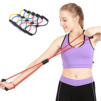 Yoga Elastic 8 Shape Rope Band Pulling Rope Chest Expander Home Gym Exerciser